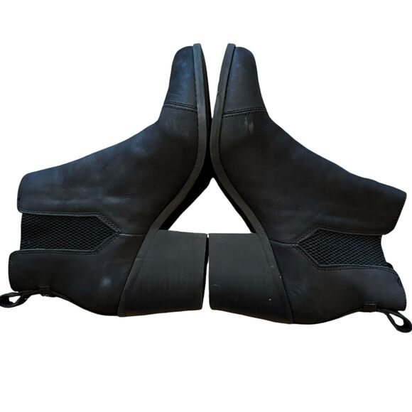 TOMS Everly Black Nubuck Chelsea Heeled Booties 10016837 9 Excellent Condition - Picture 5 of 9
